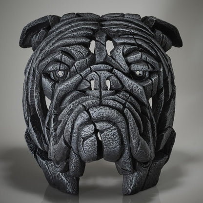 Abstract Bulldog Sculpture, Geometric Bulldog Head Statue, Bulldog Head Sculpture, Polyester Bulldog Wall or Shelf Sculpture, Bulldog Decor