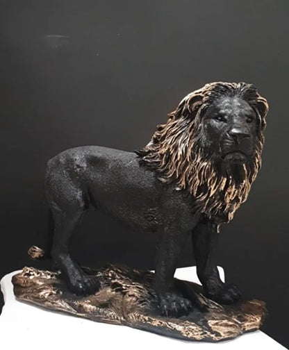 Majestic Lion Statue, Lion Figurine, Handmade Lion Sculpture for Shelf or Desk Display, Lion Statue Decor, Animal Sculpture Gift