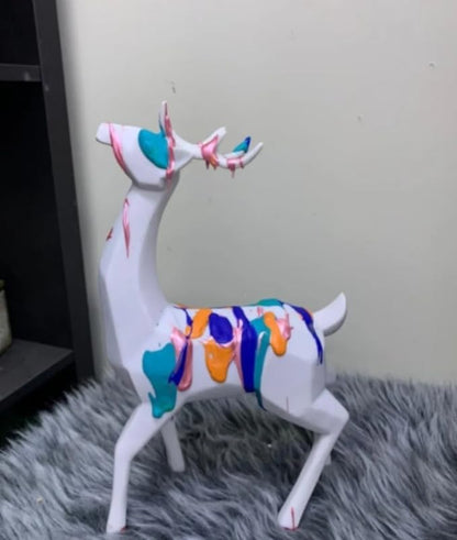 Modern Cubic Deer Statue, Geometric Deer Sculpture, Cubic Deer Statue, Cubic Deer Sculpture, Geometric Reindeer Decor, Cubic Reindeer Statue