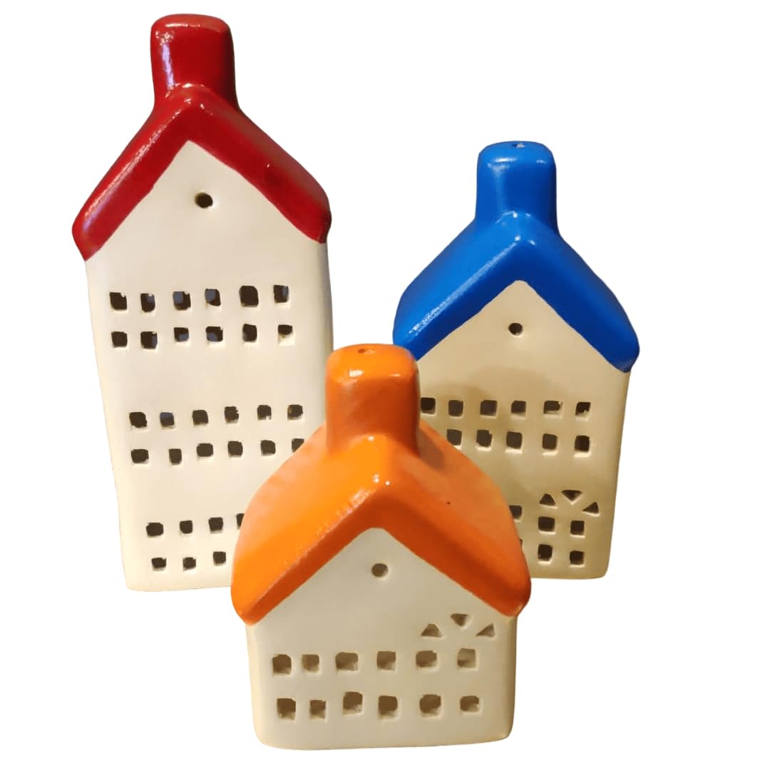 Handgemachtes Haus Kerzenhalter Set, Haus Kerzenständer, Haus Kerzenhalter, Bauernhaus Kerzen Dekor, Geschenk für Kerzenliebhaber, handgemachte Kerze