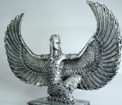 Egyptian Maat Statue with Open Wings, Ancient Egypt Maat Sculpture, Egyptian Winged Maat Figurine, Egyptian Mythology Statue of Maat, Maat Sculpture, Maat Statue, Maat Decor