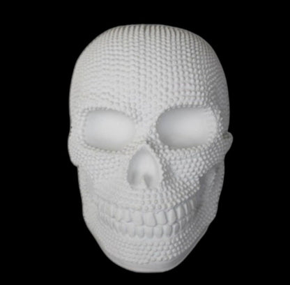 Skull Sculpture with Textured Detail, Gothic Polyester Skull Decor, Skull Decor for Shelves, Textured Surface Skull Decor, Skull Statue, Skull Sculpture, Skull Decor, Skull Objects