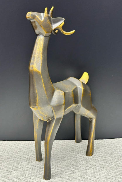 Modern Cubic Deer Statue, Geometric Deer Sculpture, Cubic Deer Statue, Cubic Deer Sculpture, Geometric Reindeer Decor, Cubic Reindeer Statue