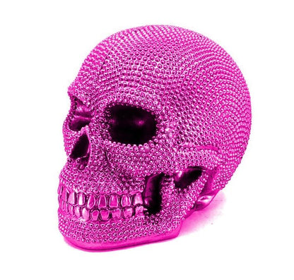 Skull Sculpture with Textured Detail, Gothic Polyester Skull Decor, Skull Decor for Shelves, Textured Surface Skull Decor, Skull Statue, Skull Sculpture, Skull Decor, Skull Objects