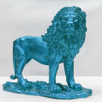 Majestic Lion Statue, Lion Figurine, Handmade Lion Sculpture for Shelf or Desk Display, Lion Statue Decor, Animal Sculpture Gift