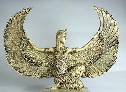 Egyptian Maat Statue with Open Wings, Ancient Egypt Maat Sculpture, Egyptian Winged Maat Figurine, Egyptian Mythology Statue of Maat, Maat Sculpture, Maat Statue, Maat Decor