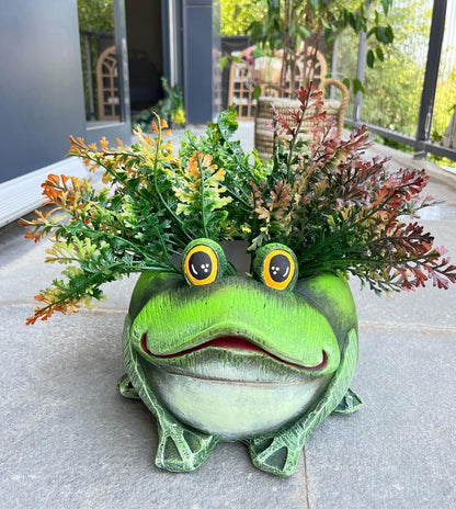 Frog Planter Pot, Frog Shaped Flower Pot Planter, Frog Planter for Indoor, Frog Vase, Frog Themed Vase, Gift For Frog Lovers, Frog Plant Pot