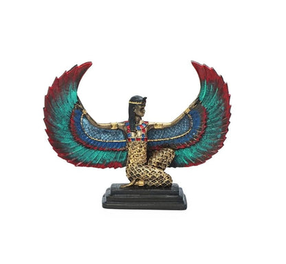Egyptian Maat Statue with Open Wings, Ancient Egypt Maat Sculpture, Egyptian Winged Maat Figurine, Egyptian Mythology Statue of Maat, Maat Sculpture, Maat Statue, Maat Decor