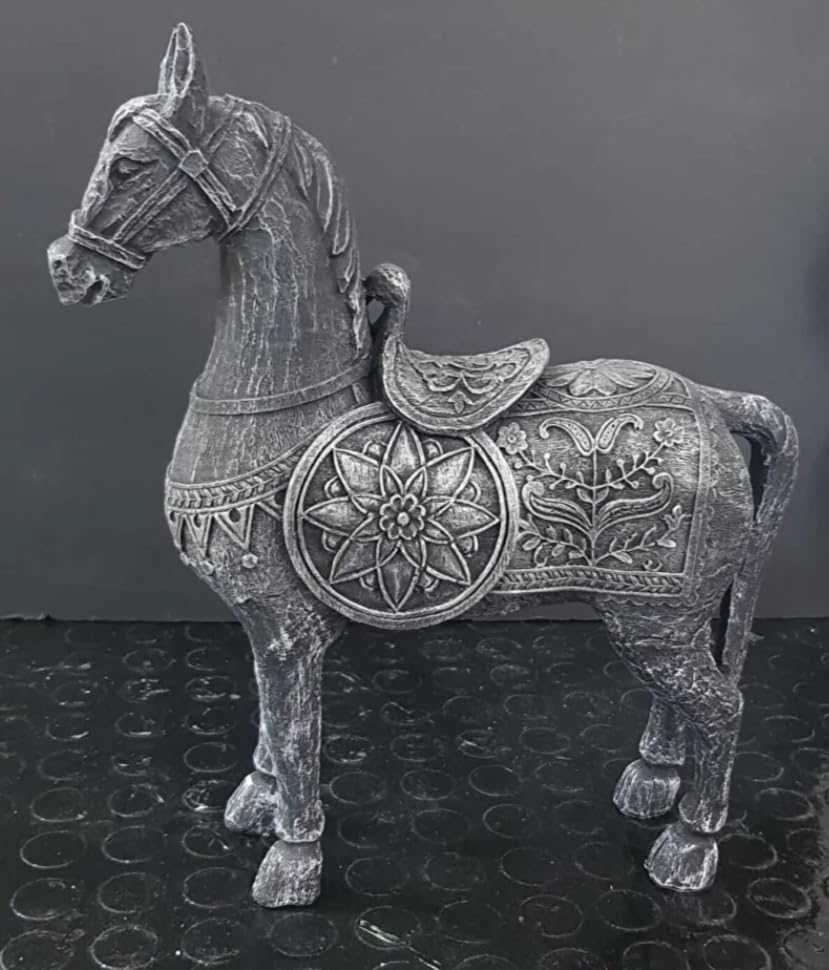 Antique Style Decorative Horse Statue, Ancient Horse Statue, Horse Decor Sculpture, Traditional Horse Statue, Historic Horse Figurine