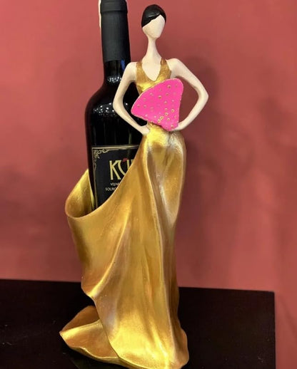 Elegant Woman Wine Rack Sculpture, Lady Wine Holder Statue, Woman Wine Rack, Modern Woman Sculpture Wine Rack, Artistic Bar Decor