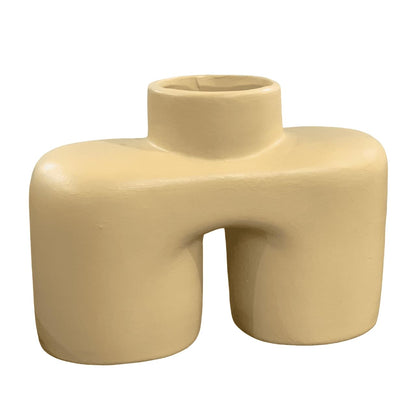 Modern Abstract Ceramic Vase, Unique Sculptural Art Vase, Contemporary Minimalist Flower Holder, Ceramic Art Vase, Geometric Flower Vase