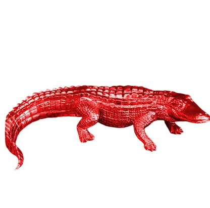 Crocodile Sculpture, Handcrafted Polyester Crocodile Decor, Polyester Crocodile Decor, Alligator Statue, Crocodile Statue for Modern Decor