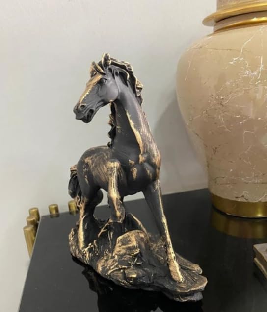 Handcrafted Horse Statue, Modern Animal Statue, Polyester Horse Art, Modern Horse Decor, Horse Lover Decor, Horse Sculpture, Horse Statue