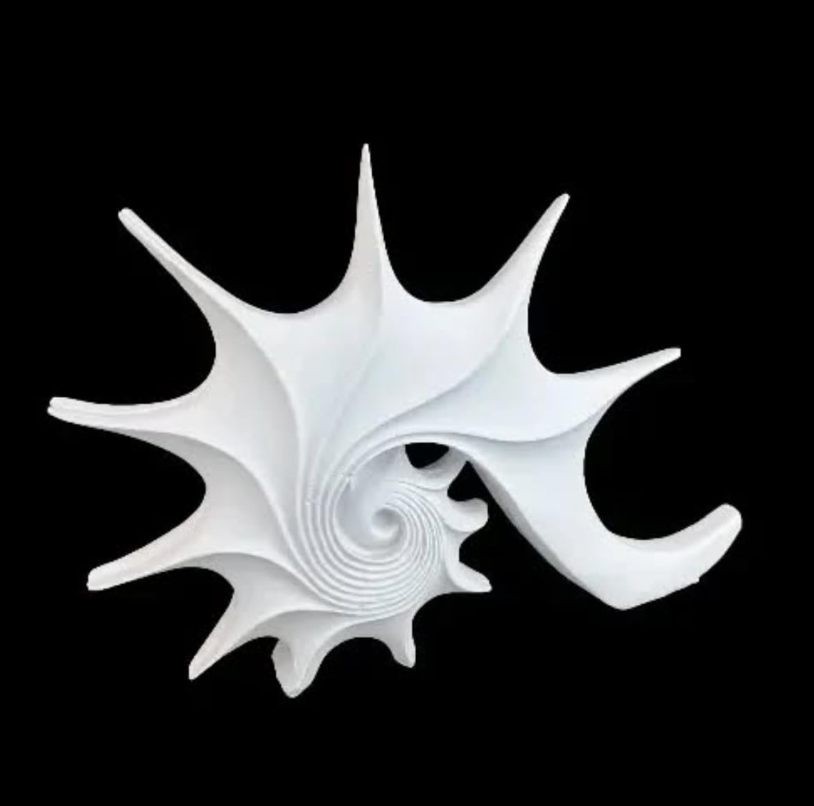 Spiral Fossil Sculpture, Nautical Coastal Decor, Polyester Nautical Fossil Decor, Fossil Shell Statue, Seashell Fossil Sculpture, Fossil Shell Sculpture