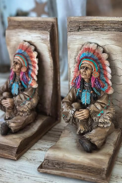 Handgefertigtes Indianer Häuptling Buchsends Set, Indianer Häuptling Buchsends, Polyester Buchsend Set, Indianer Häuptling Buchsends, Einzigartiges Buchsends Geschenk