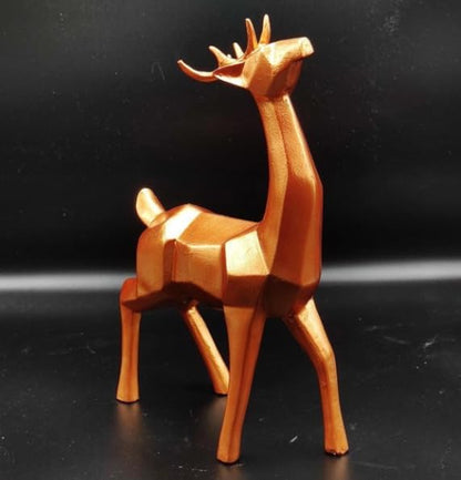 Modern Cubic Deer Statue, Geometric Deer Sculpture, Cubic Deer Statue, Cubic Deer Sculpture, Geometric Reindeer Decor, Cubic Reindeer Statue