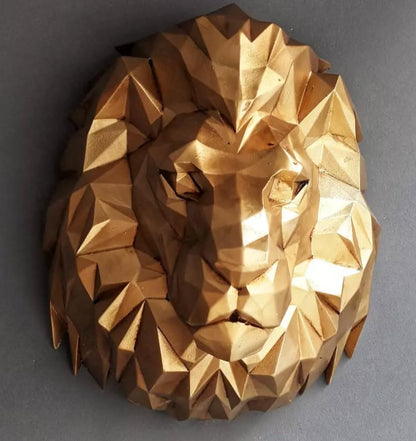 3D Lion Head Wall Sculpture, Geometric Lion Wall Art, Abstract Lion head Wall Decor, Lion Head Wall Decor, Lion Head Wall Sculpture, Lion Head Wall Statue, Lion Head Wall Decor