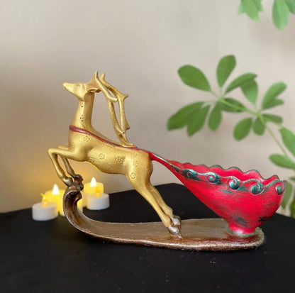 Elegant Deer Wine Rack Sculpture, Decorative Wine Rack with Deer Figure, Stylish Deer Wine Rack Statue, Stylish Animal Bar Decor,