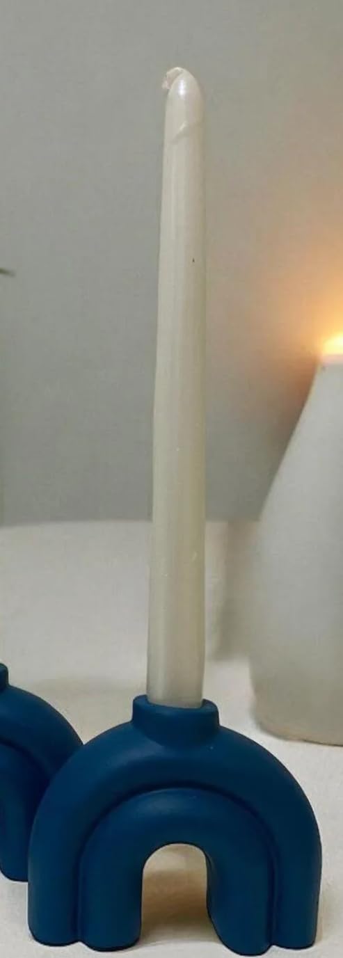 Kerzenständer im Vintage-Stil, Kerzenständer aus Keramik, handgefertigter Kerzenständer, kleiner Kerzenständer, Kerzenständer