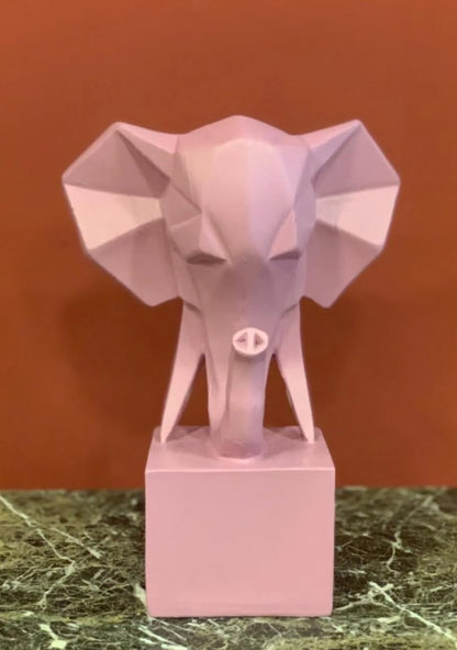 Elephant Bookends Set, Unique Geometric Bookends, Cubic Bookends, Elephant Bookends, Polyester Bookends, Modern Elephant Bookends