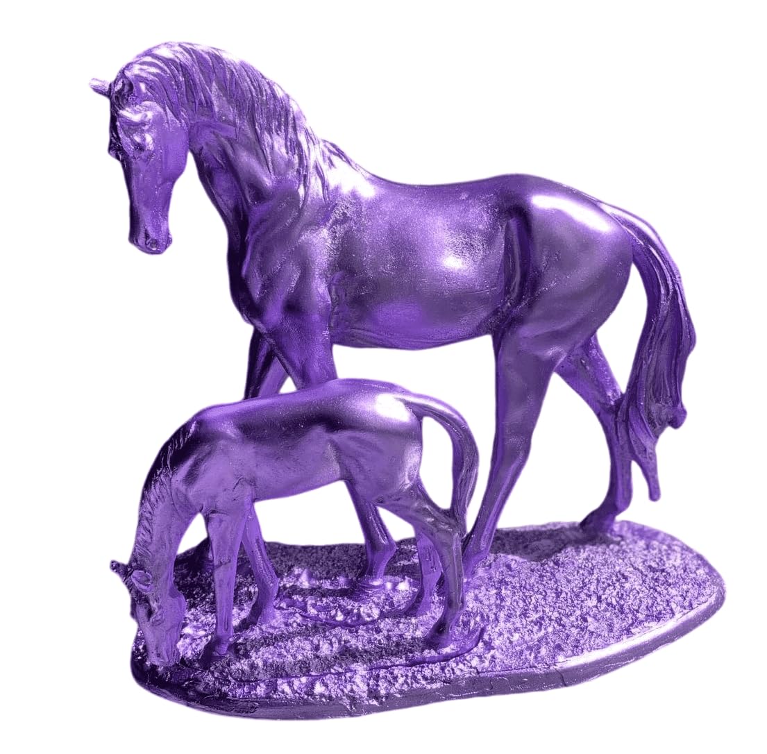 Elegant Horse Decor Statue, Mother and Foal Sculpture, Horse Lover Gift Idea, Animal Figurines For Table Decor, Luxury Horse Decor Figurine
