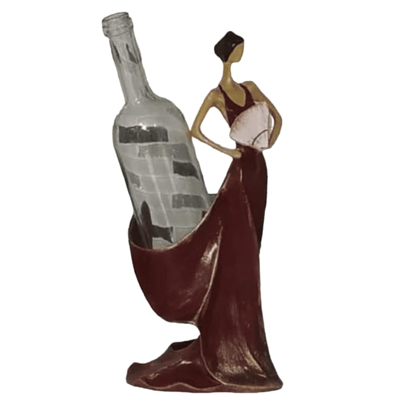 Elegant Woman Wine Rack Sculpture, Lady Wine Holder Statue, Woman Wine Rack, Modern Woman Sculpture Wine Rack, Artistic Bar Decor
