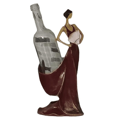 Elegant Woman Wine Rack Sculpture, Lady Wine Holder Statue, Woman Wine Rack, Modern Woman Sculpture Wine Rack, Artistic Bar Decor