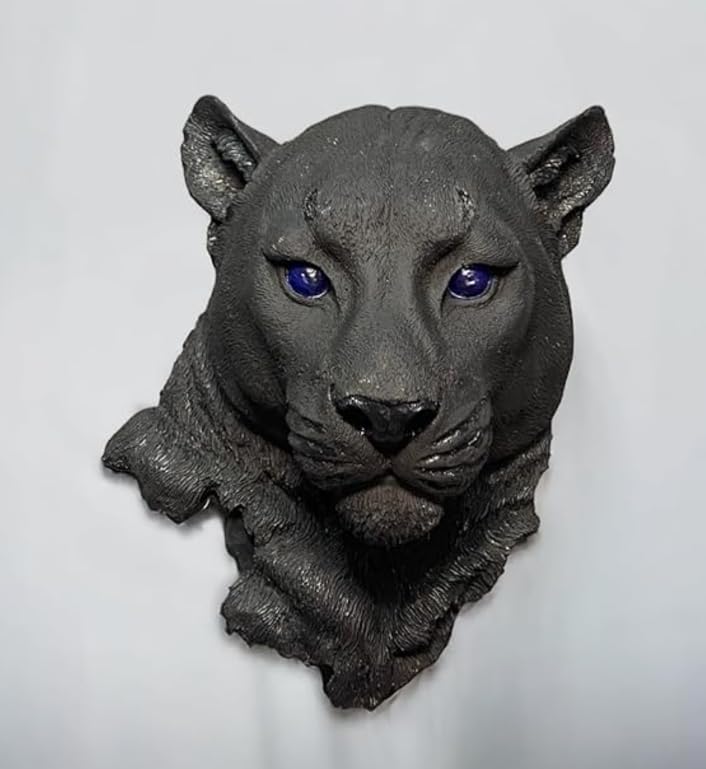 3D Panther Head Wall Decor, Wildlife-inspired Wall Sculpture, Jungle theme wall Art, Animal Face Wall Accent, Decorative Puma Sculpture, Puma Wall Decor, Puma Wall Sculpture
