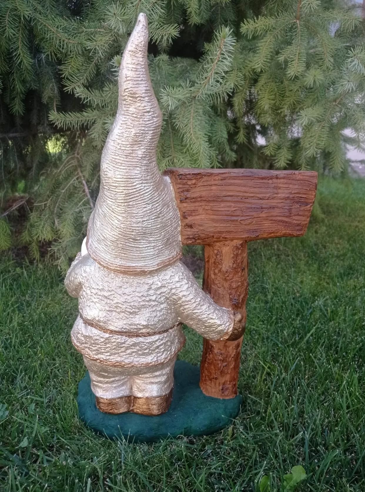Large Garden Gnome Welcome Sign for Outdoor Decor, Garden Gnome Statue, Welcome Sign Gnome, Porch Welcome Gnome, Cute Gnome Statue