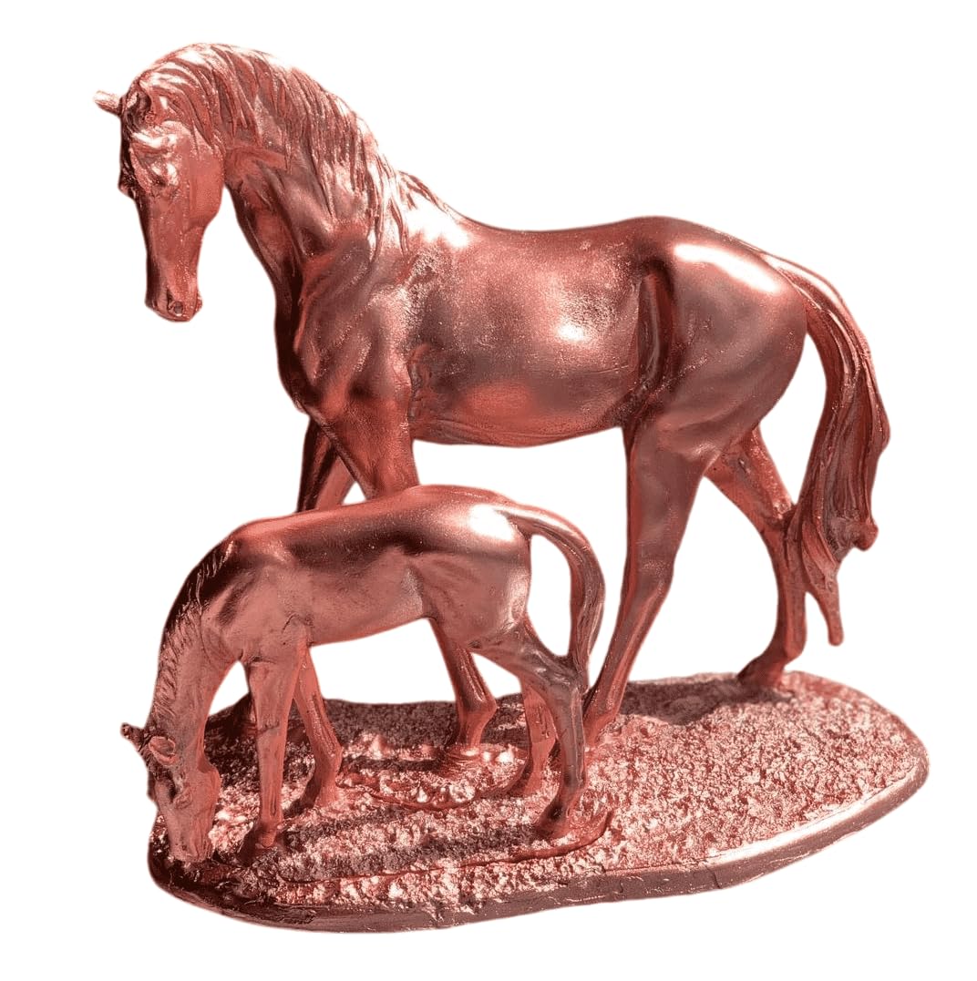 Elegant Horse Decor Statue, Mother and Foal Sculpture, Horse Lover Gift Idea, Animal Figurines For Table Decor, Luxury Horse Decor Figurine