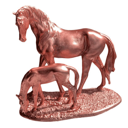 Elegant Horse Decor Statue, Mother and Foal Sculpture, Horse Lover Gift Idea, Animal Figurines For Table Decor, Luxury Horse Decor Figurine