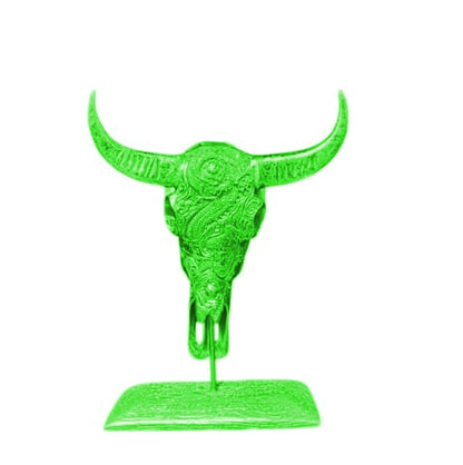 Bull Skull Decor, Western Bull Head Decor, Western Style Horned Bull Head Decor, Bull Skull Statue, Bull Skull Tabletop Decoration