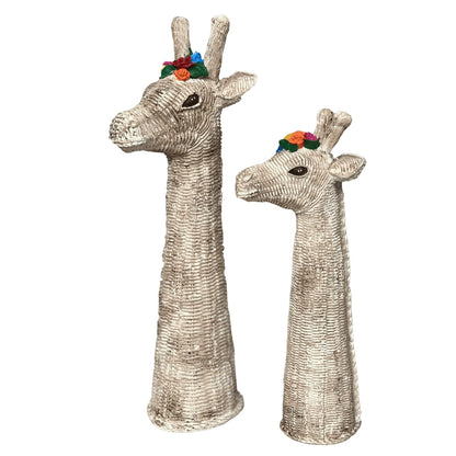 Handwoven Wicker Giraffe Decor Set, Giraffe Wicker Figurines, Giraffe Statue, Woven Giraffe Sculpture, Handmade Giraffe Decor, Giraffe Decor, Giraffe Figurine, Giraffe Sculpture