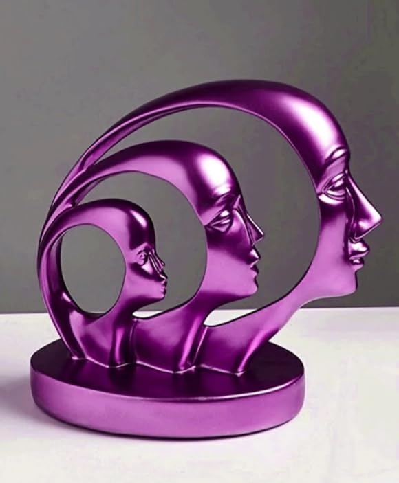 Dreifache Gesichtsskulptur, Abstraktes Gesicht Art Decor, Trio-Gesichtsstatue, Moderne abstrakte Skulptur, Wohndekor-Akzente, Gesichtsskulptur, Gesichtsdekor, Gesichtsstatue, Gesichtsobjekte