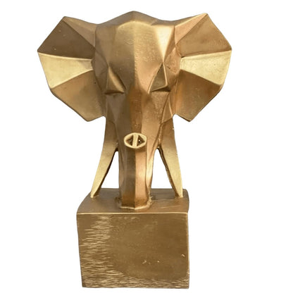 Elephant Bookends Set, Unique Geometric Bookends, Cubic Bookends, Elephant Bookends, Polyester Bookends, Modern Elephant Bookends