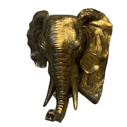Elephant Wall Sculpture, Elegant Elephant Head Art Wall, Polyester Elephant Wall Decor, Elephant Head Wall Sculpture, Elephant Head Wall Decor, Elephant Head Wall Figurine