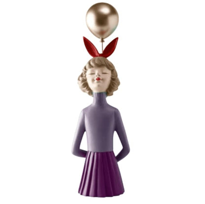 Girl Balloon Statue with Skirt and Bunny Ears, Girl Balloon Statue, Unique Gift Statue, Girl Sculpture Decor, Girl Balloon Sculpture, Girl Balloon Decor, Girl Balloon Objects