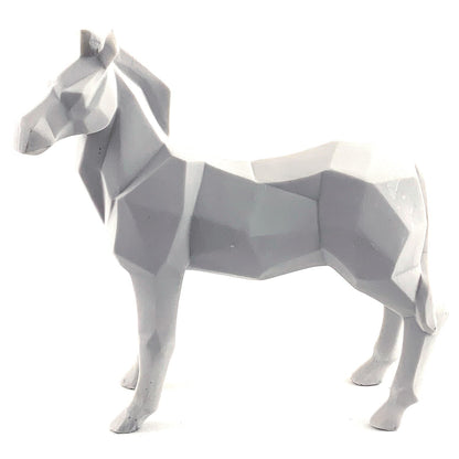 Zebra Statue, Geometric Zebra Sculpture, Cubic Zebra Statue, Abstract Zebra Sculpture, Zebra Figurine with Geometric Style, Zebra Sculpture
