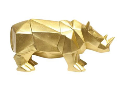 Modern Geometric Rhino Statue in Cubic Design, Geometric Rhino Sculpture, Cubic Rhino Statue, Minimalist Rhino Decor, Abstract Rhino Decor