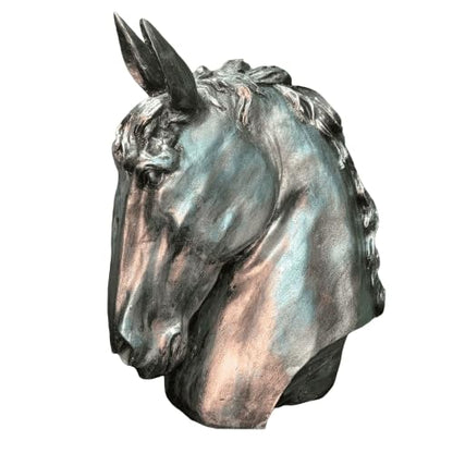 Handmade Horse Head Statue, Elegant Horse Figurine, Horse Head Statue, Horse Sculpture Art, Polyester Horse Statue, Elegant Horse Decor