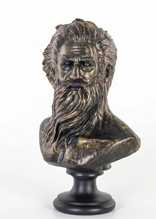 Poseidon Büste Statue im antiken griechischen Stil, antike griechische Poseidon Büste Statue, mythologische Poseidon Büste Statue, griechischer Gott Poseidon Büste, Poseidon Statue, Poseidon Skulptur