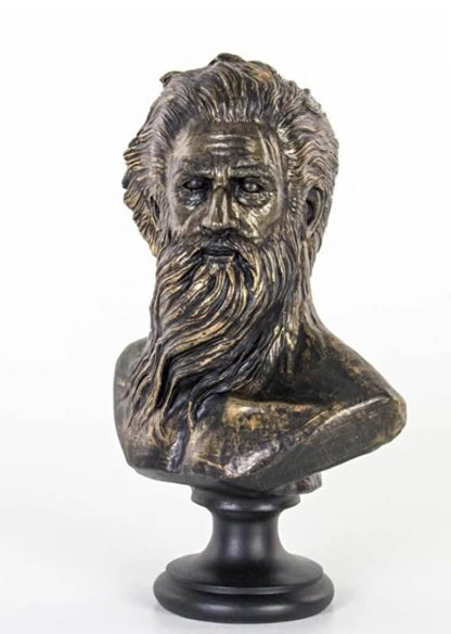 Poseidon Büste Statue im antiken griechischen Stil, antike griechische Poseidon Büste Statue, mythologische Poseidon Büste Statue, griechischer Gott Poseidon Büste, Poseidon Statue, Poseidon Skulptur