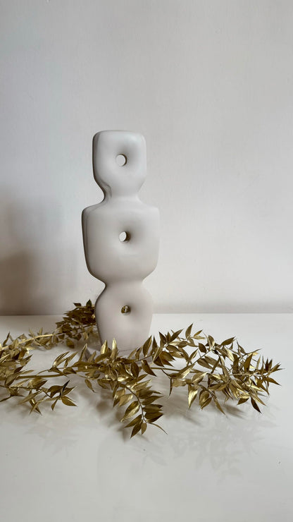 Minimalist Abstract Sculpture, 3 Hole Figurine, Geometric Figure Statue, Abstract Home Decor, Abstract Decor, Abstract Statue, Abstract Sculpture, Abstract Objects