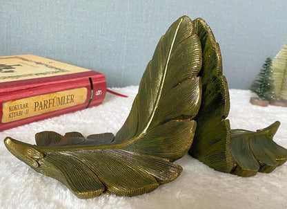Feather Bookends for Shelves and Desk, Decorative Bookends, Unique Gifts for Book Lovers, Feather Bookends, Unique Book Lover Gifts, Feather Bookshelf, Feather Home Decor