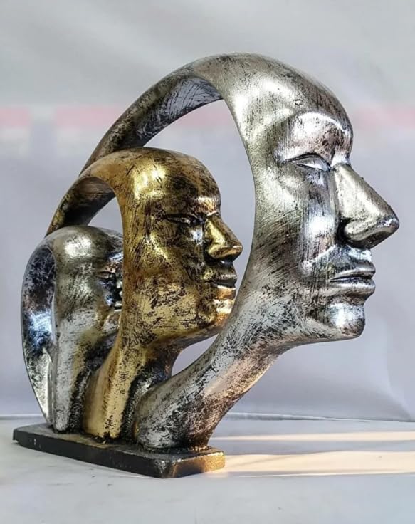 Dreifache Gesichtsskulptur, Abstraktes Gesicht Art Decor, Trio-Gesichtsstatue, Moderne abstrakte Skulptur, Wohndekor-Akzente, Gesichtsskulptur, Gesichtsdekor, Gesichtsstatue, Gesichtsobjekte