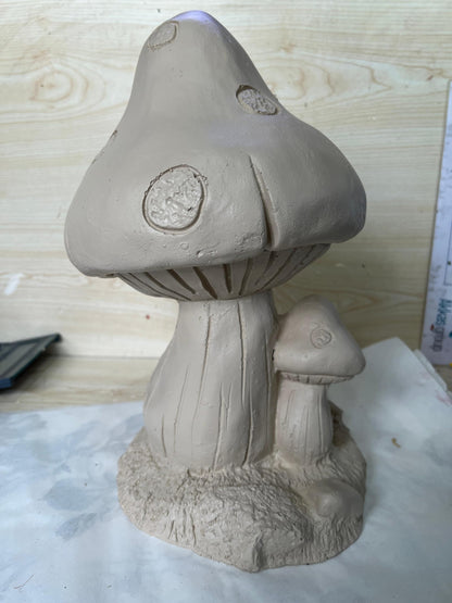 Toadstool Mushroom Figurines Set of 2, Mushroom Home Decor, Toadstool Decor, Whimsical Mushroom Art, Mushroom Figurine Pair, Mushroom Decor