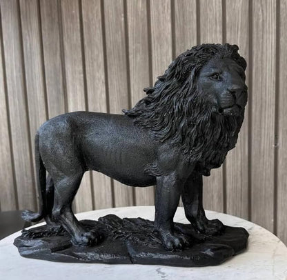 Majestic Lion Statue, Lion Figurine, Handmade Lion Sculpture for Shelf or Desk Display, Lion Statue Decor, Animal Sculpture Gift