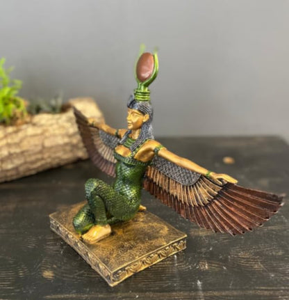 Egyptian Goddess Isis Sculpture, Isis Statue, Winged Isis Goddess Statue, Ancient Egyptian Isis Statue, Handmade Isis Sculpture, Isis Decor