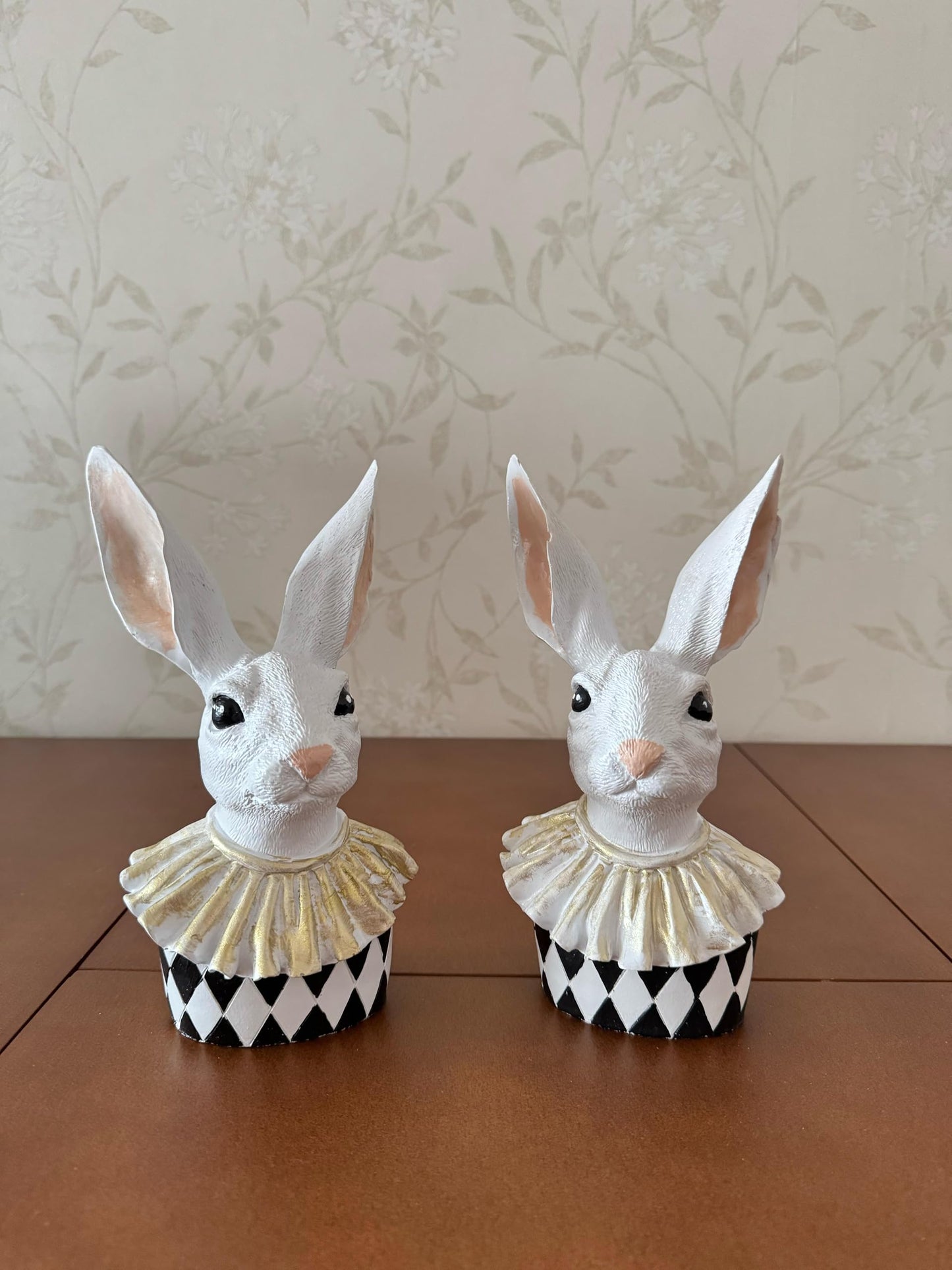 Bunny Bust Figurines, Bunny Bust Decor, Rabbit Figurines Set, Bunny Art Decor, Bunny Decor, Easter Rabbit Figurine, Handmade Rabbit Figurine