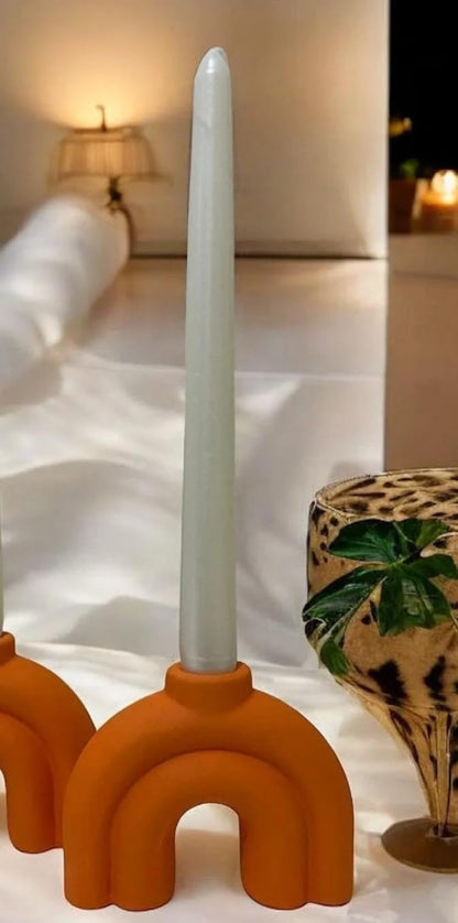 Kerzenständer im Vintage-Stil, Kerzenständer aus Keramik, handgefertigter Kerzenständer, kleiner Kerzenständer, Kerzenständer